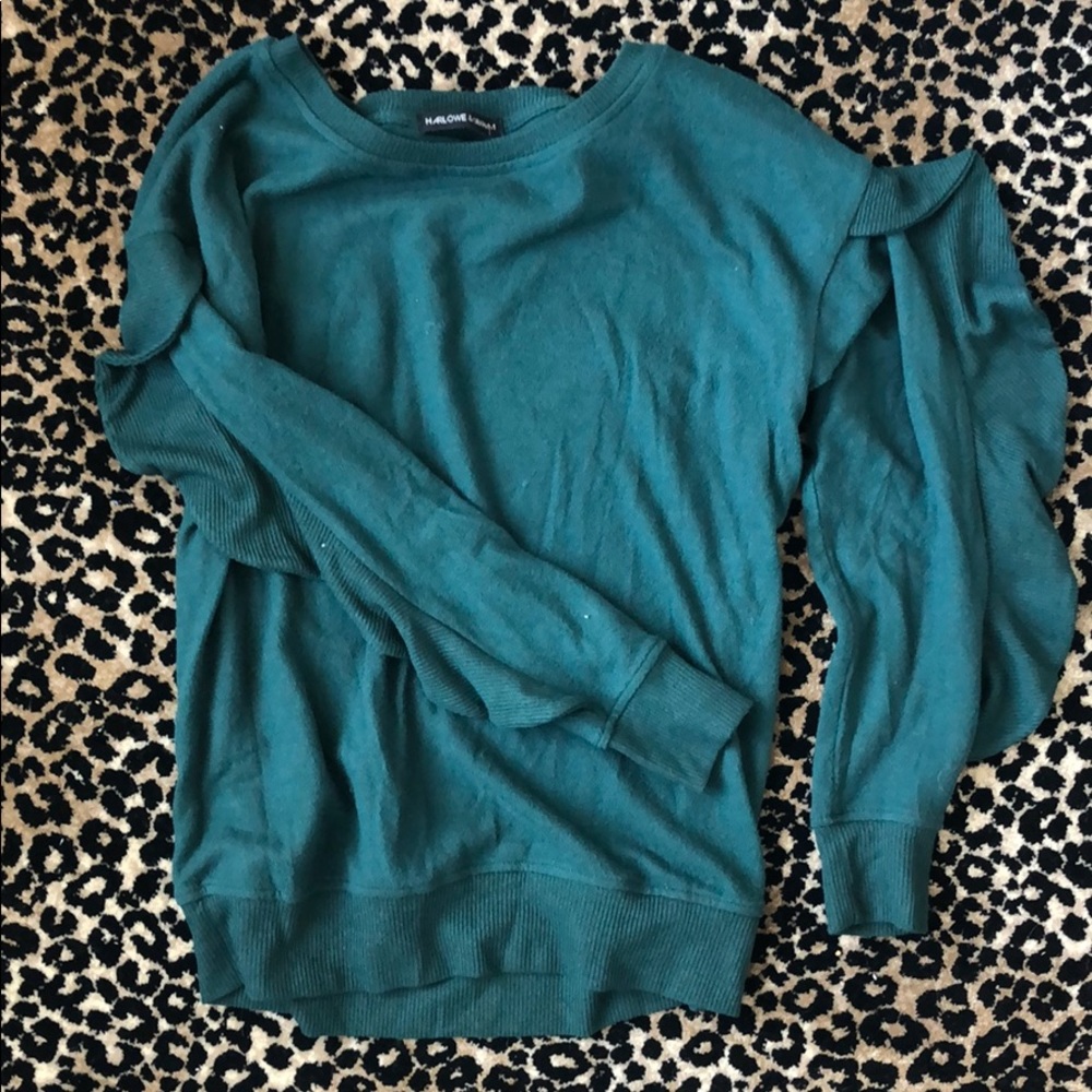 Ruffle sleeve sweater